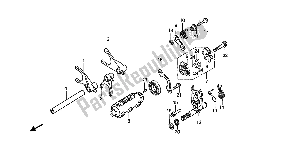 Todas las partes para Tambor De Cambio De Marchas de Honda ST 1100 1990