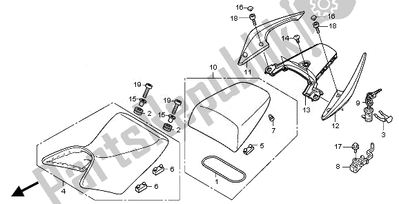 Wszystkie części do Siedzenie Honda CBF 1000 FTA 2010
