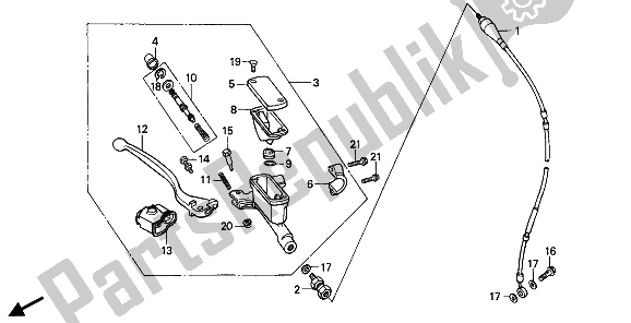 Toutes les pièces pour le Fr. Maître-cylindre De Frein du Honda CR 500R 1991