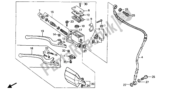 Todas las partes para Fr. Cilindro Maestro Del Freno de Honda XR 600R 1989