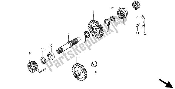 Todas las partes para Husillo De Arranque de Honda CR 500R 1999