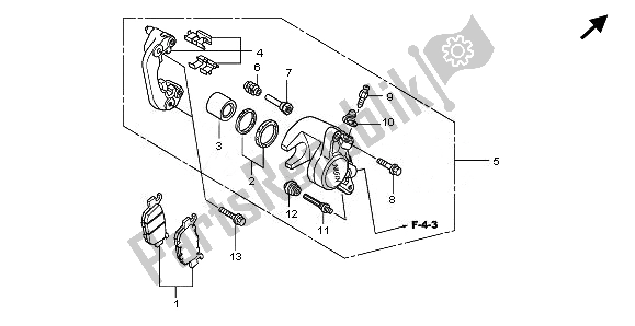 Toutes les pièces pour le étrier De Frein Arrière du Honda SH 150 2010