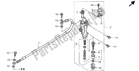 Toutes les pièces pour le Rr. Maître-cylindre De Frein du Honda CRF 250R 2009