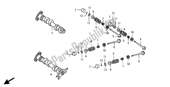 All parts for the Camshaft & Valve of the Honda FJS 400A 2009