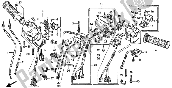 All parts for the Switch & Cable of the Honda GL 1500 SE 1994