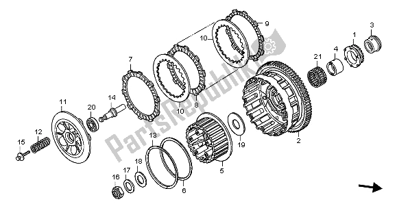 Tutte le parti per il Frizione del Honda CBF 600N 2009