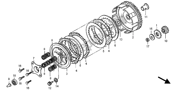 Todas las partes para Embrague de Honda CR 80R 1995