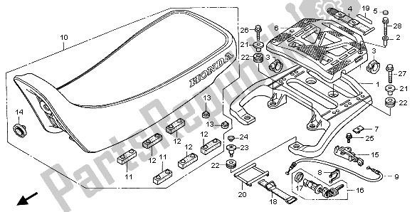 All parts for the Seat of the Honda XRV 750 Africa Twin 1996