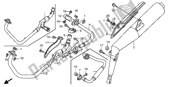 Wszystkie części do T? Umik Wydechowy Honda XL 125V 80 KMH 2003