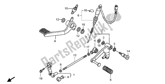 Todas las partes para Pedal de Honda NT 700 VA 2006