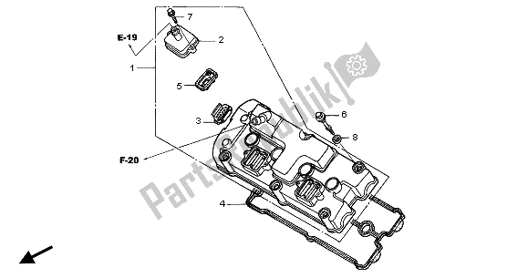 Todas las partes para Cubierta De Tapa De Cilindro de Honda CBR 1100 XX 2005