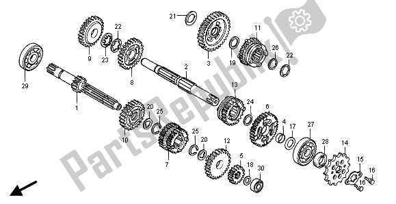 Tutte le parti per il Trasmissione del Honda CR 80R 1995