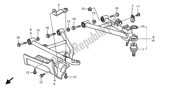 Tutte le parti per il Braccio Anteriore del Honda TRX 450 ES Foreman 2001