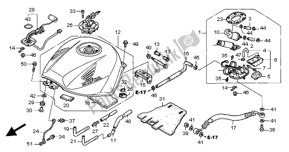 Tutte le parti per il Serbatoio Di Carburante del Honda VFR 800 2004