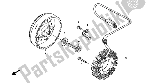 Todas as partes de Gerador do Honda CB 1100A 2013
