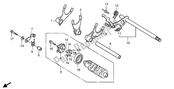 Todas las partes para Tambor De Cambio De Marchas de Honda VT 750 CA 2008