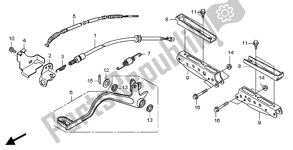 All parts for the Pedal & Step of the Honda TRX 500 FA Fourtrax Foreman Rubican 2009