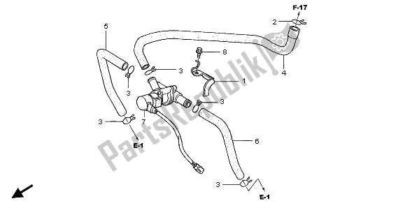 Alle onderdelen voor de Regelklep Voor Luchtinjectie van de Honda CBR 600F 2006