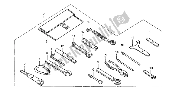 All parts for the Tools of the Honda VTR 1000 SP 2001