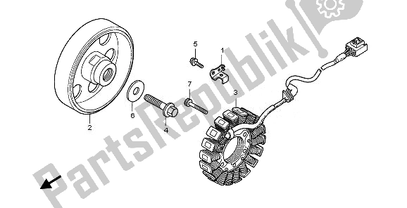 Tutte le parti per il Generatore del Honda CBF 1000A 2008