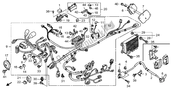 All parts for the Wire Harness of the Honda NSS 250A 2009