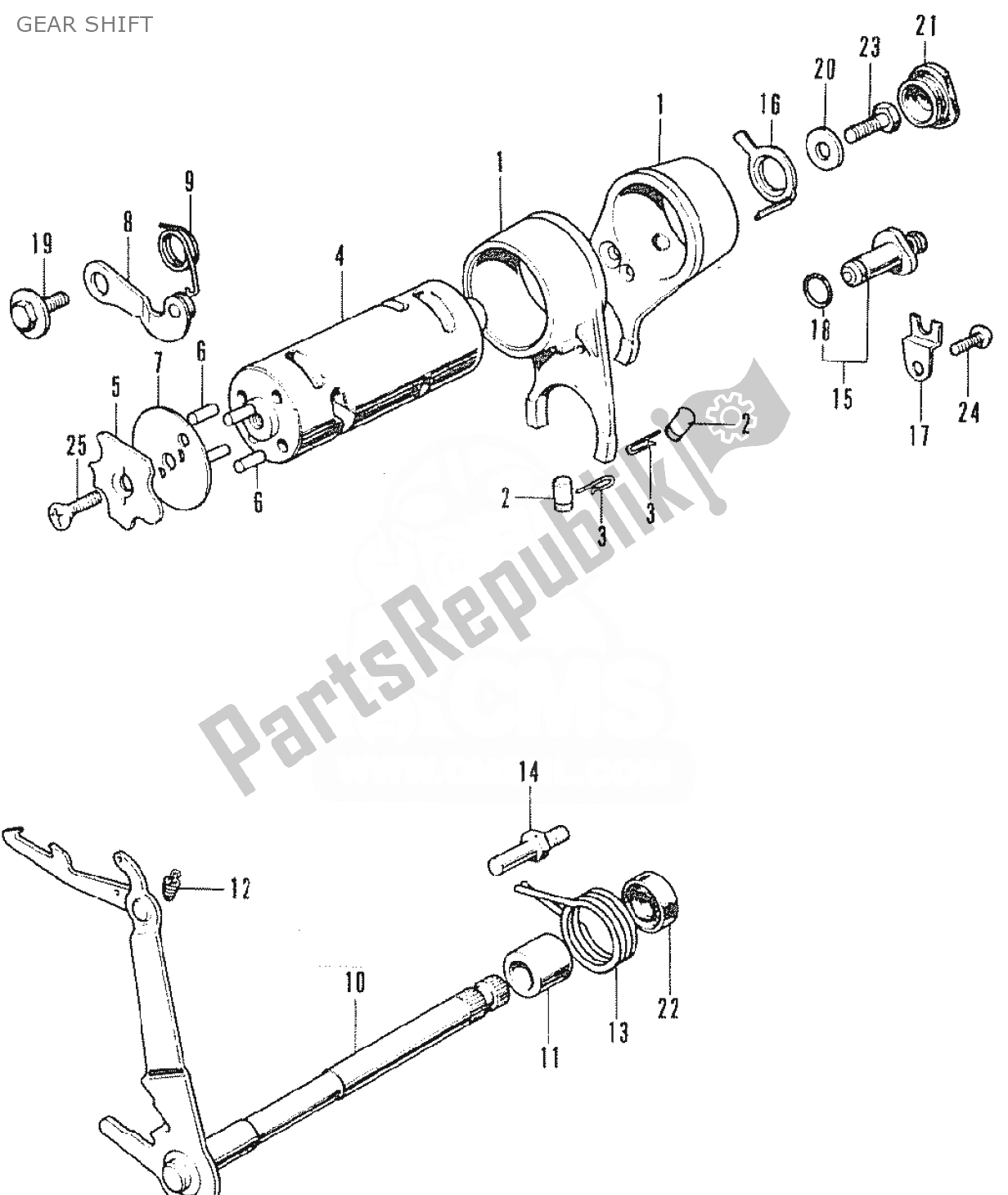 Toutes les pièces pour le Changement De Vitesse du Honda SS 50 1950 - 2023