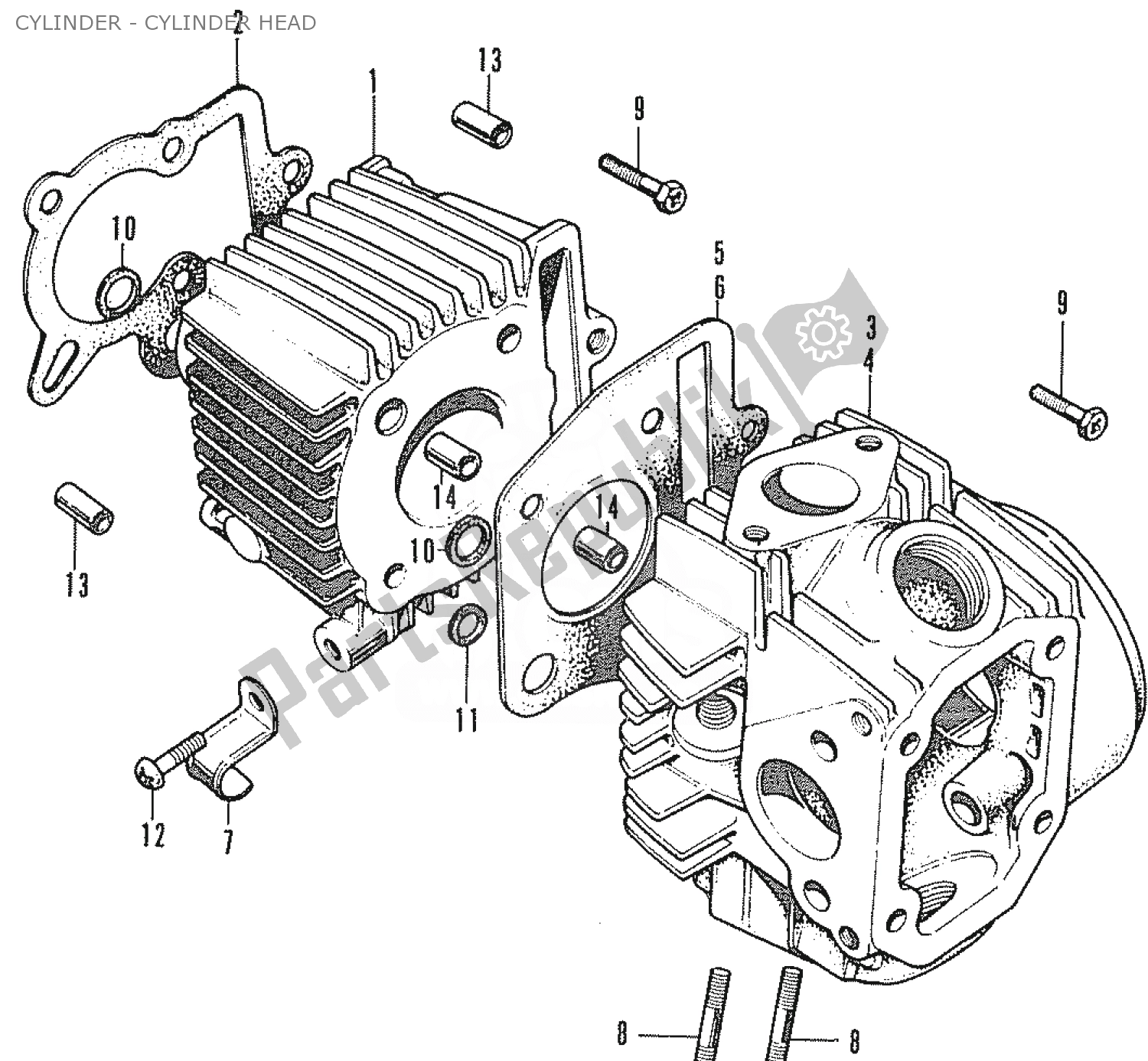 Wszystkie części do Cylinder - G? Owica Cylindra Honda ST 70 DAX 1950 - 2023