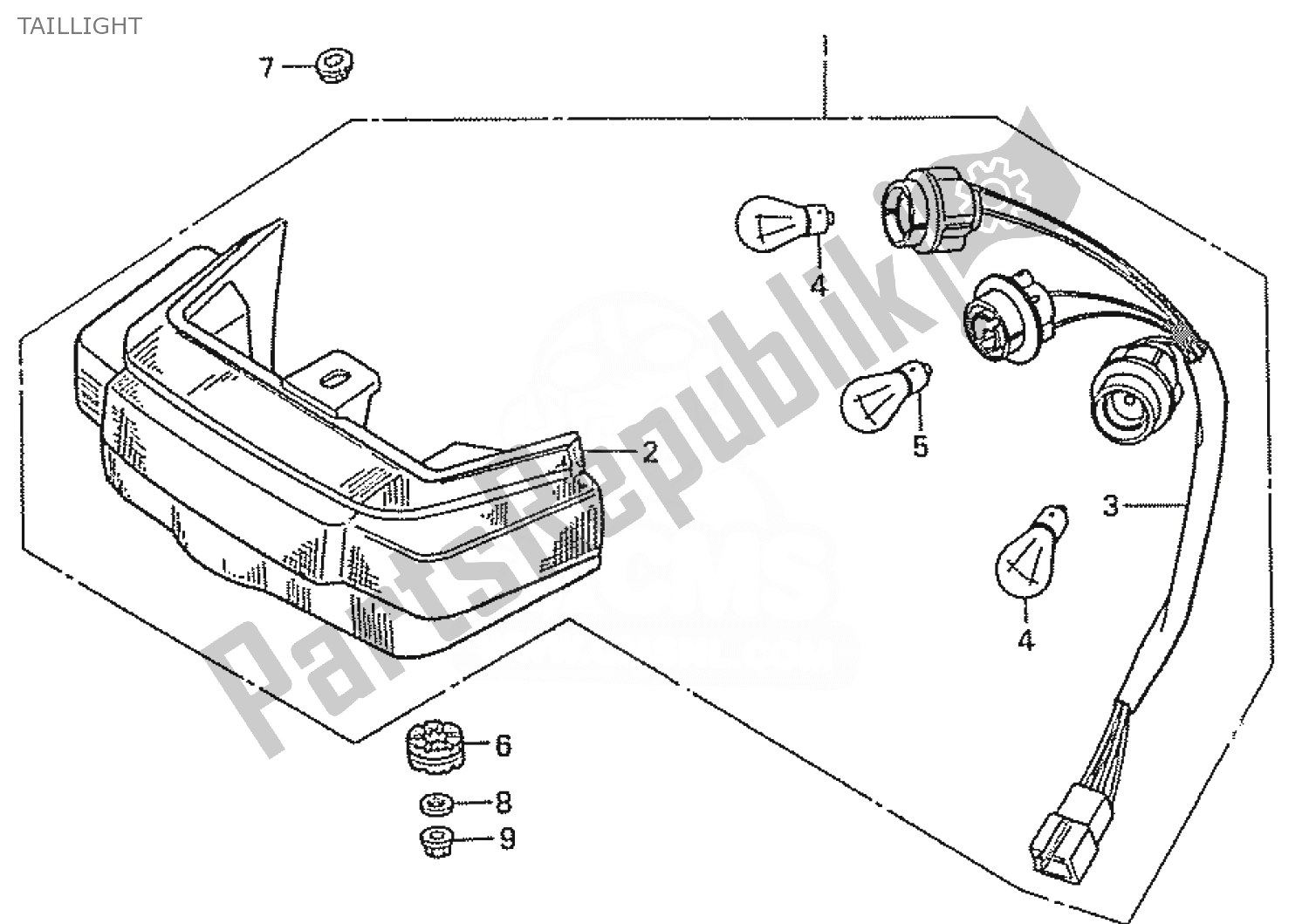 Toutes les pièces pour le Feu Arrière du Honda CBR 400 RR 1986