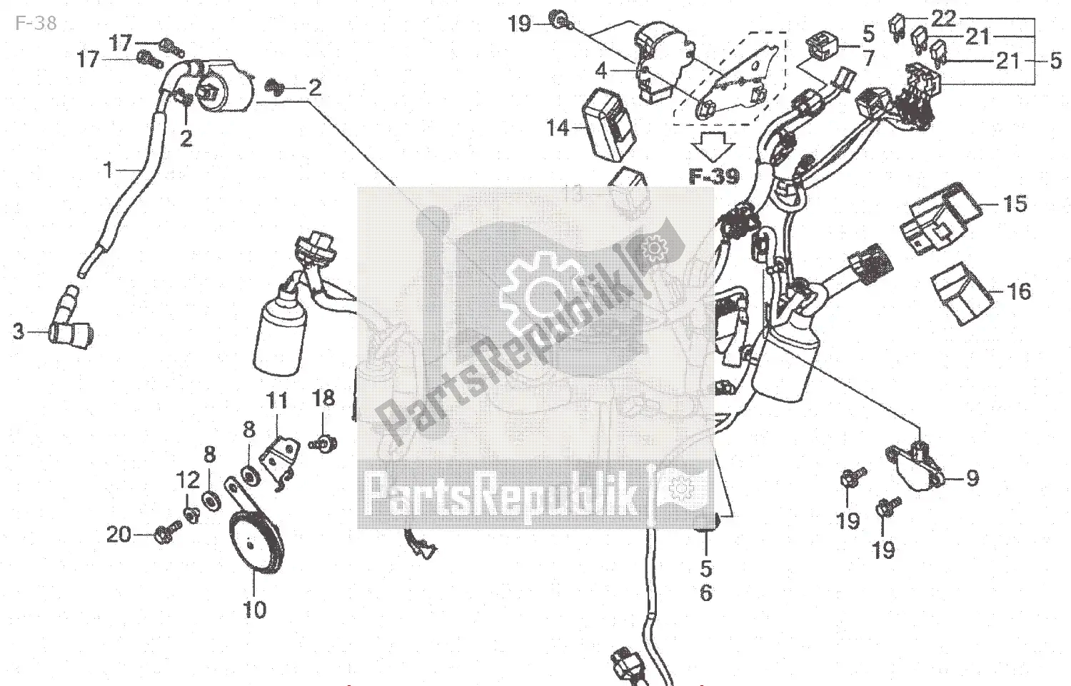 Toutes les pièces pour le F-38 du Honda MSX 125 2013