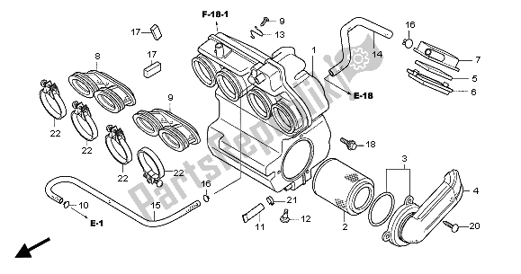 Toutes les pièces pour le Purificateur D'air du Honda CBF 600 NA 2005