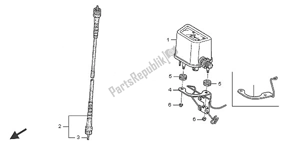 All parts for the Meter of the Honda CRF 450X 2005