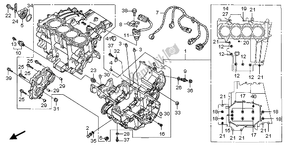 Tutte le parti per il Carter del Honda CBF 1000S 2007