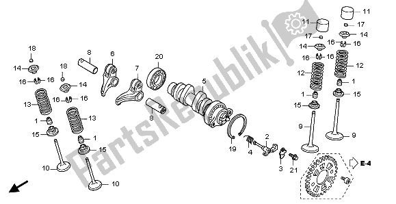 All parts for the Camshaft & Valve of the Honda CRF 150 RB LW 2007