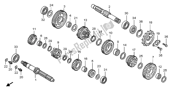 Toutes les pièces pour le Transmission du Honda XL 125V 2009