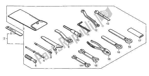 Todas las partes para Herramientas de Honda ST 1100A 1997