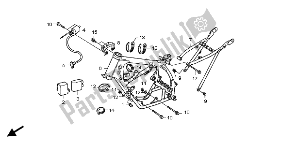 Todas las partes para Cuerpo Del Marco de Honda CR 85R SW 2007