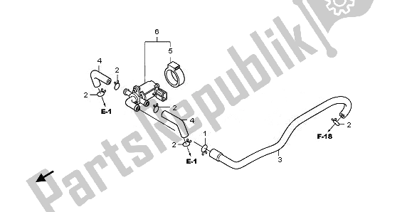 All parts for the Air Injection Control Valve of the Honda CB 600 FA Hornet 2011