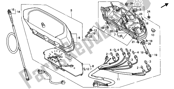 Tutte le parti per il Metro (mph) del Honda NX 650 1989