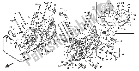 Todas las partes para Caja Del Cigüeñal de Honda VTX 1800C1 2005