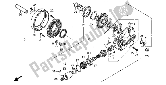 Tutte le parti per il Ingranaggio Finale Guidato del Honda VT 750C2 2007