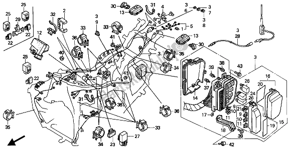 Todas as partes de Chicote De Fios do Honda GL 1500 SE 1994