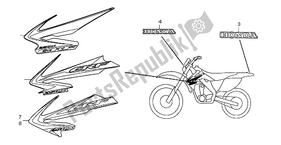 Alle onderdelen voor de Mark van de Honda CRF 250X 2011