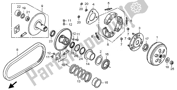 Todas las partes para Cara Conducida de Honda SH 150S 2011