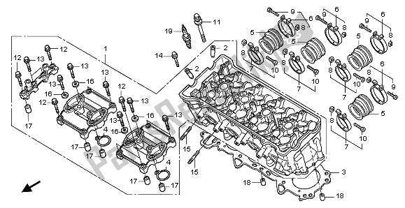 Toutes les pièces pour le Culasse du Honda CBF 1000A 2010