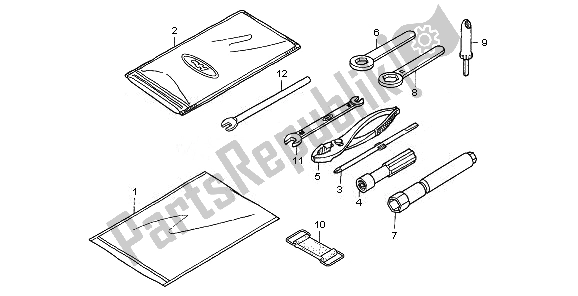 All parts for the Tools of the Honda TRX 680 FA Fourtrax Rincon 2010