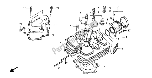 Tutte le parti per il Testata del Honda TRX 450 FE Fourtrax Foreman ES 2002