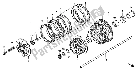 Todas las partes para Embrague de Honda CBR 1100 XX 2008