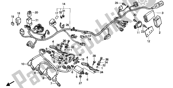 Todas las partes para Arnés De Cables de Honda CBR 600F 1993