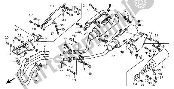 Todas as partes de Silenciador De Exaustão do Honda FX 650 1999