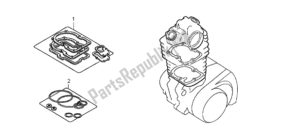 Tutte le parti per il Kit Di Guarnizioni Eop-1 A del Honda CBR 125 RT 2013